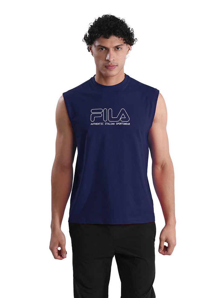 Fila Mens Navy Andres Sleeve Less Tank