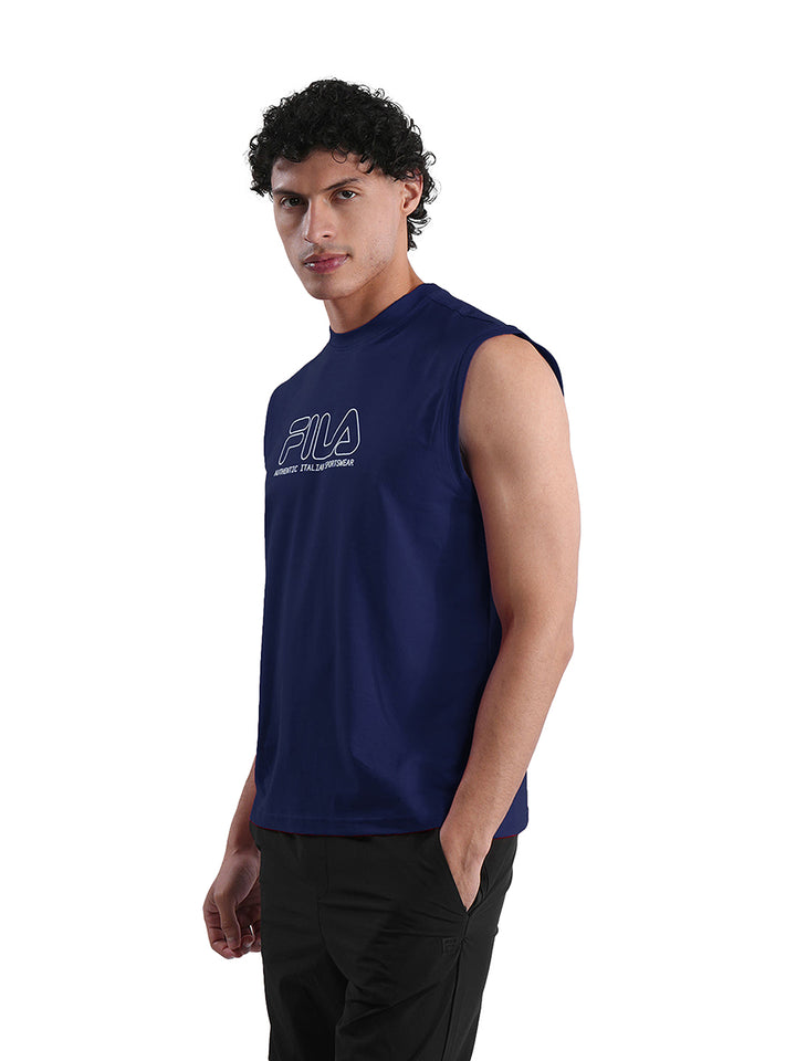 Fila Mens Navy Andres Sleeve Less Tank
