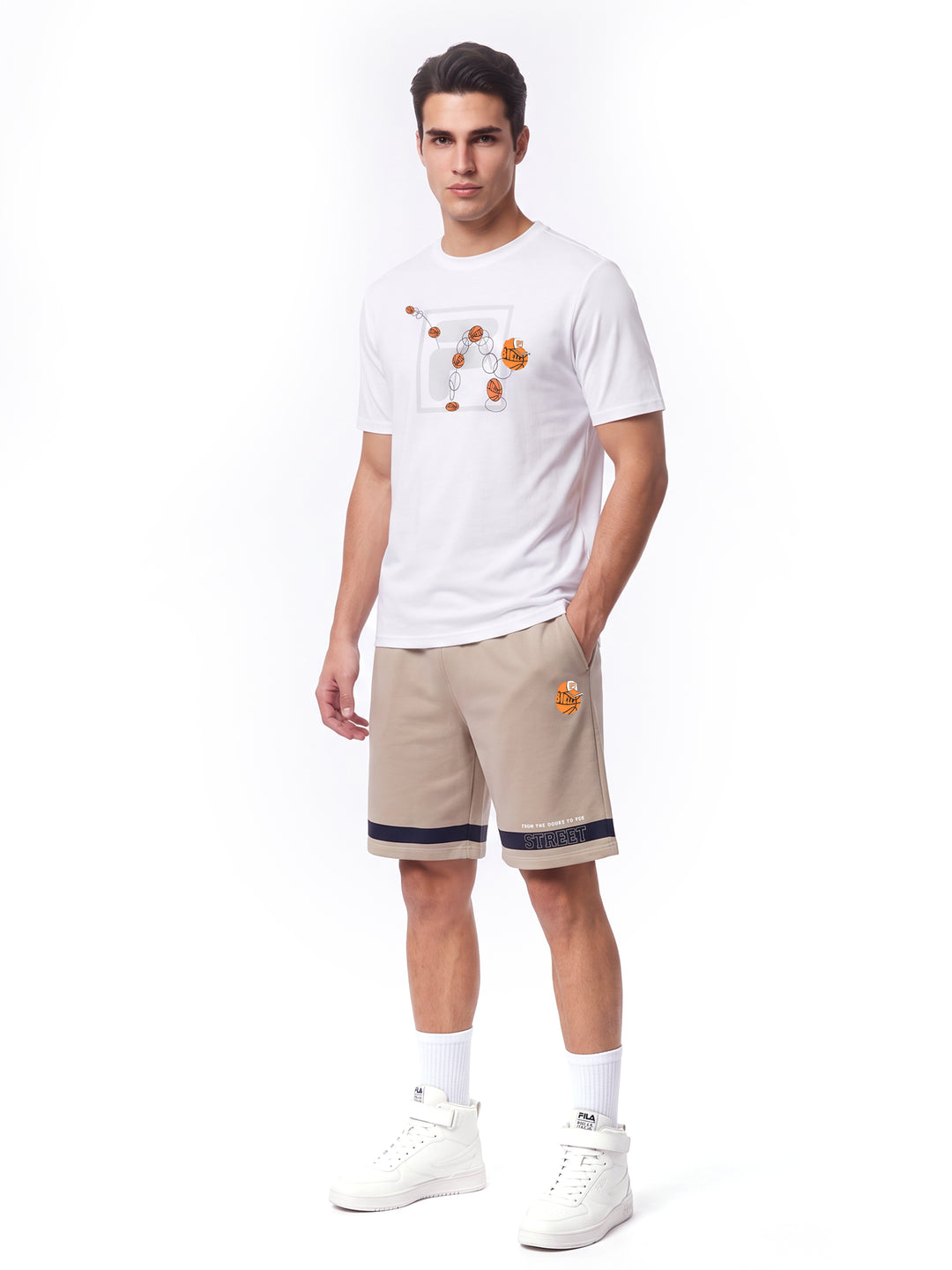 Fila Men White Cowens T-Shirt
