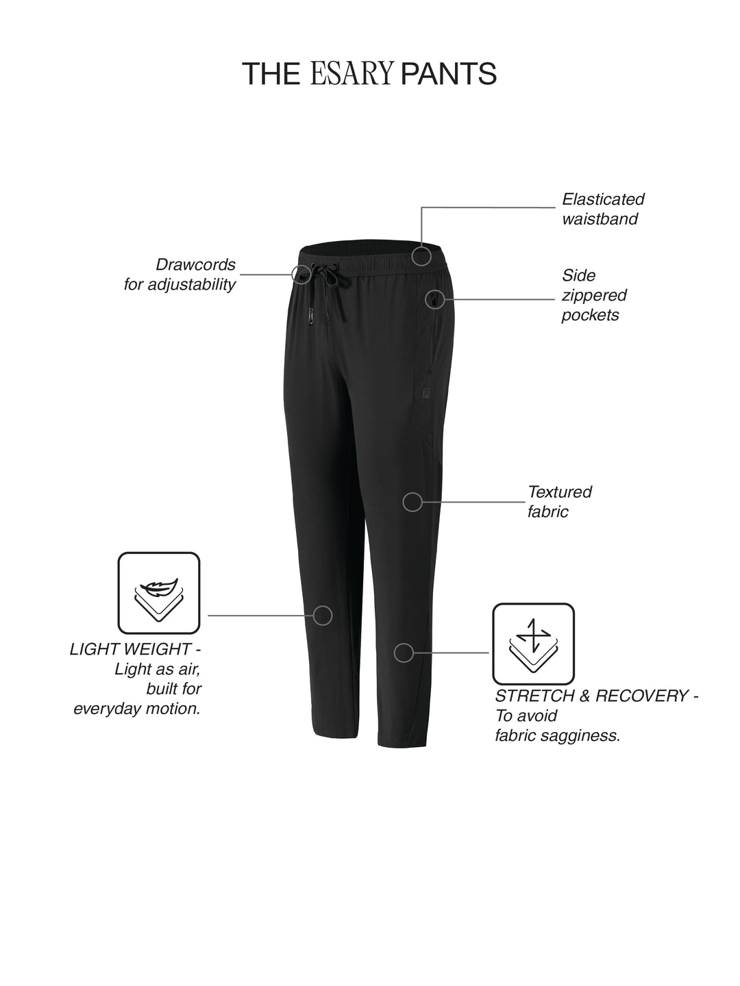 Fila Men Black Esary Track Pants