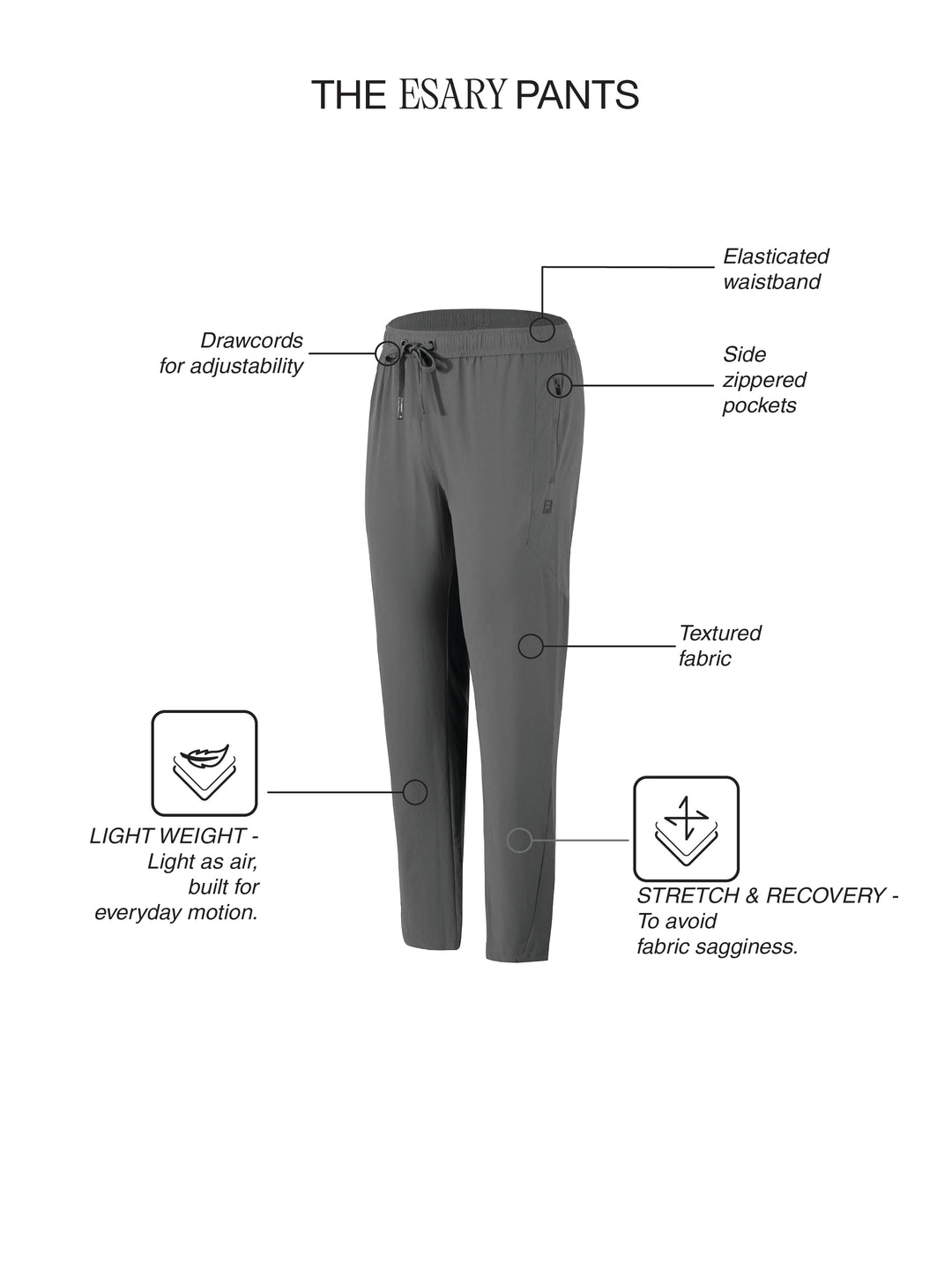 Fila Men Quietgrey Esary Track Pants