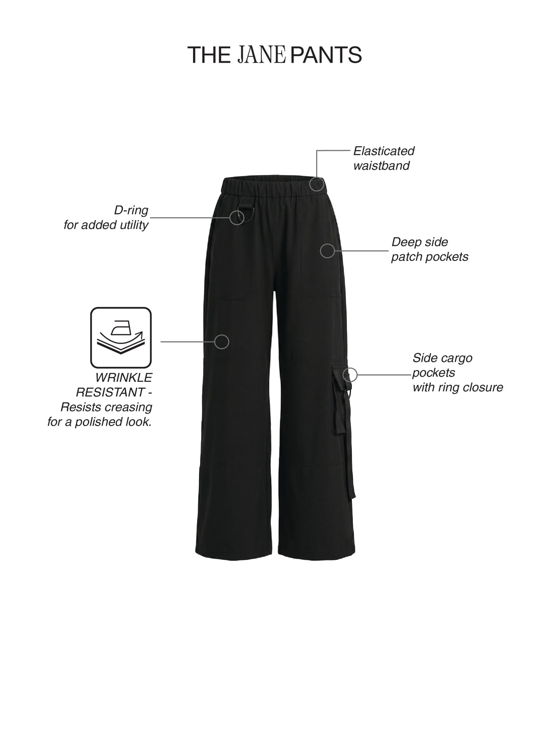 Fila Women Black Jane Cargo