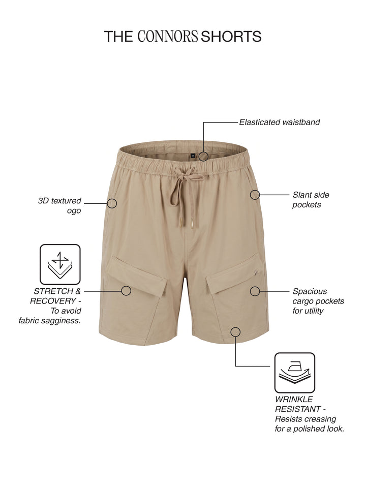Fila Men Beige Connors Shorts