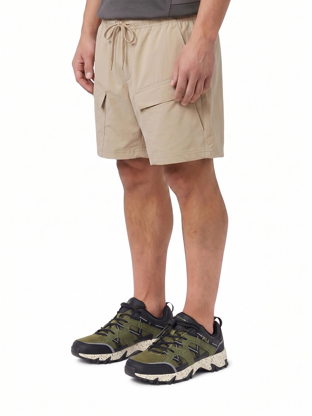 Fila Men Beige Connors Shorts