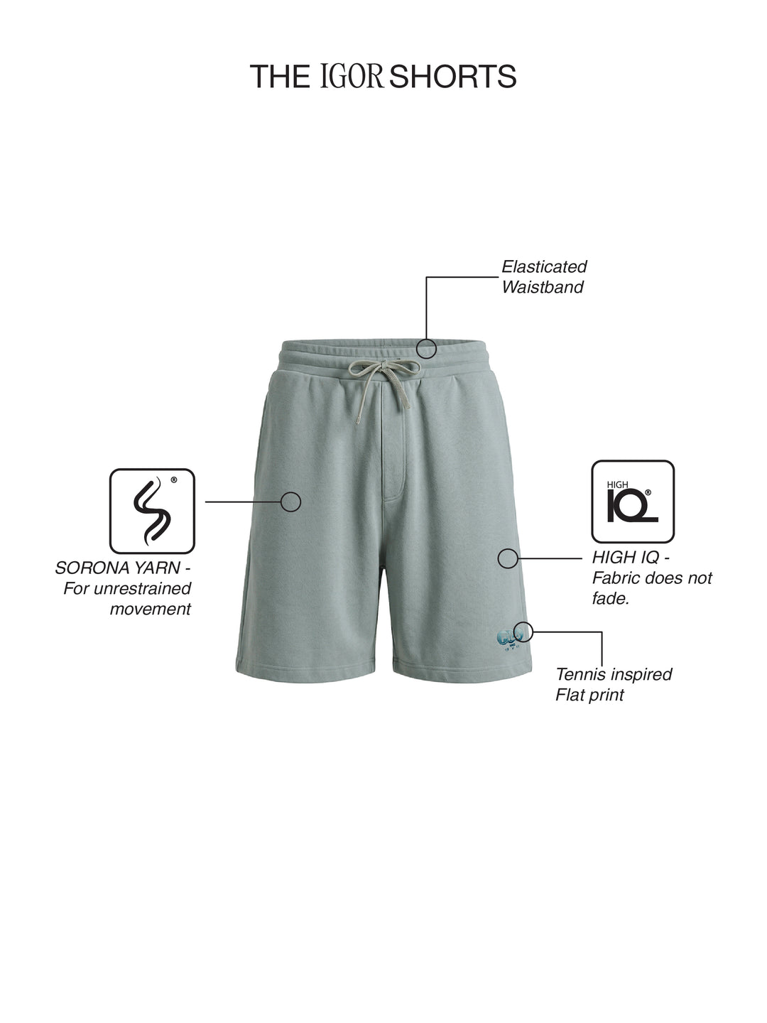 Fila Men Light Green Igor Shorts