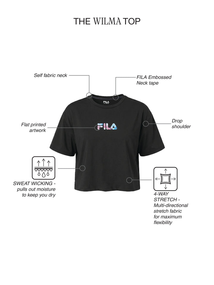 Fila Women Black Wilma T-Shirt