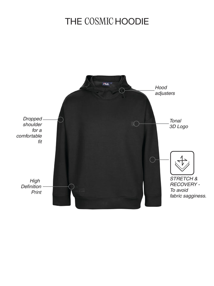 Fila Unisex Black Cosmic Sweatshirt