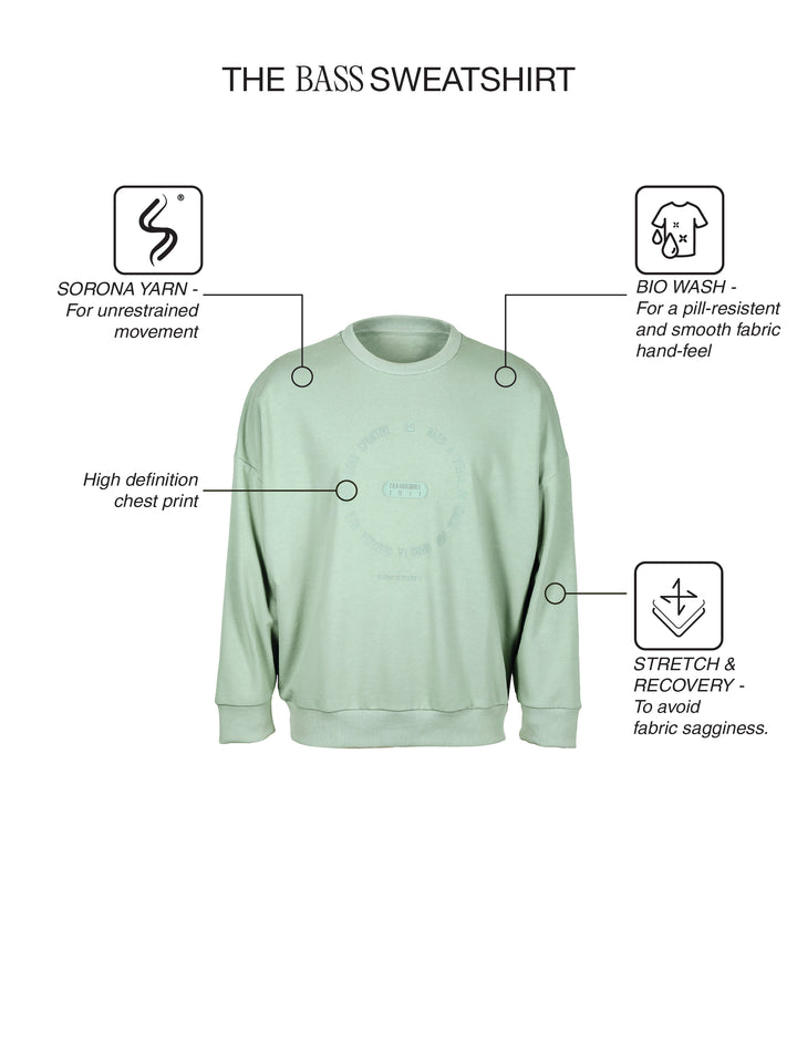 Fila Unisex Iceberg Green Bass Sweatshirt