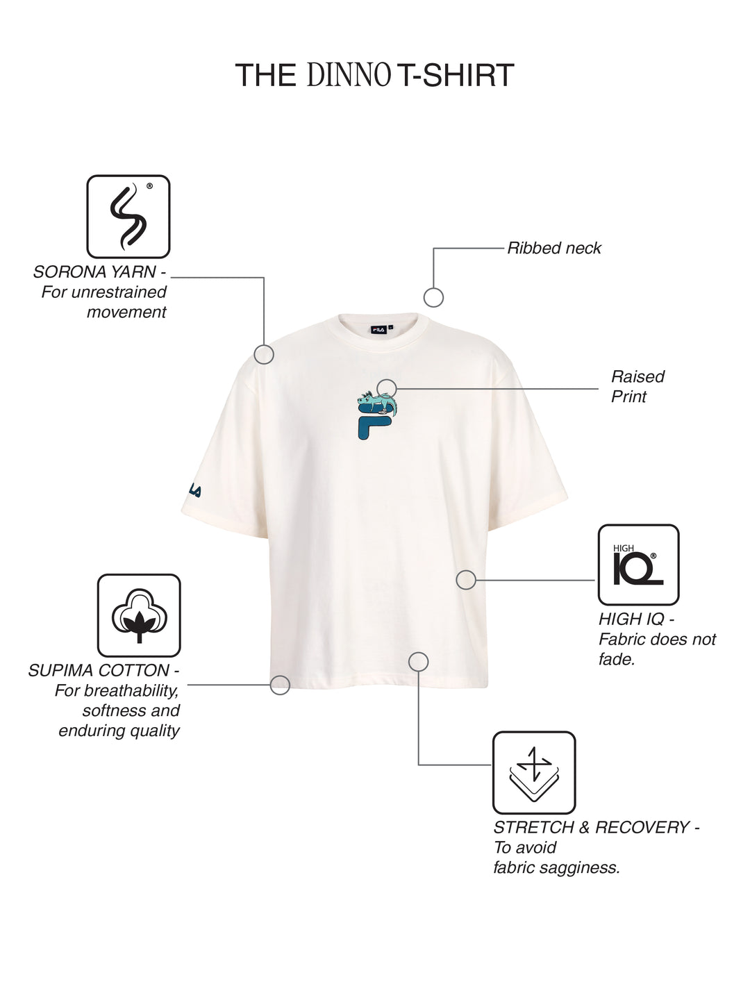 Fila Men Gardenia Dinno Knitted Tee Shirt