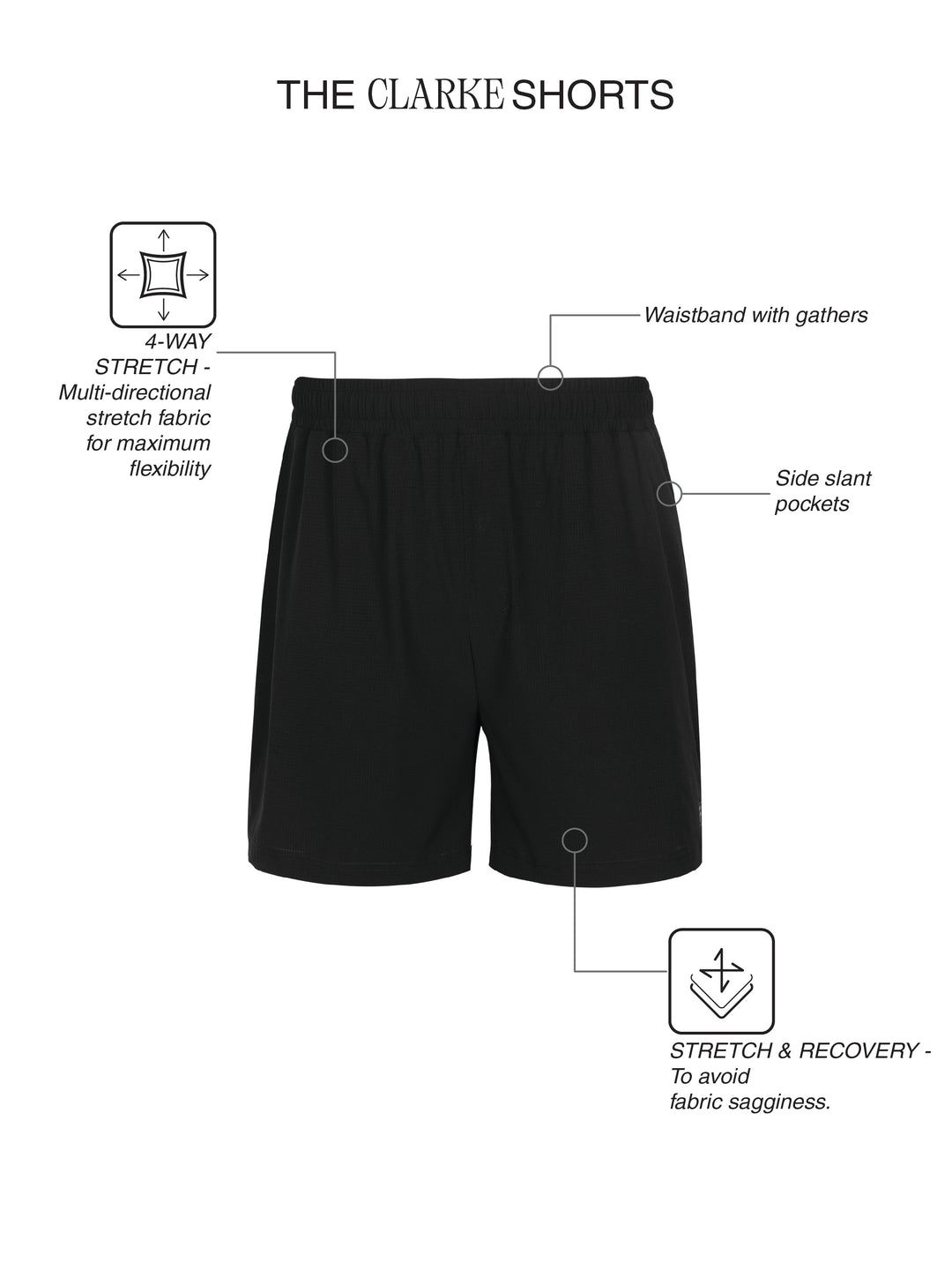 Fila Men Black Clarke Shorts