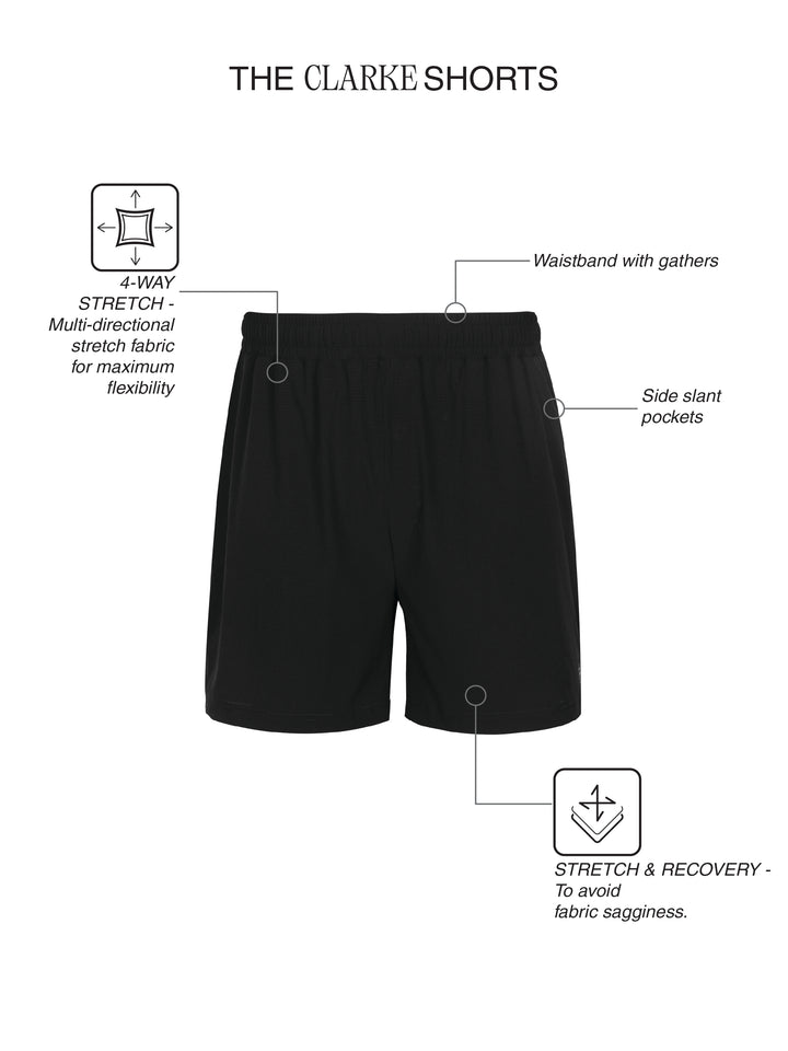 Fila Men Black Clarke Shorts