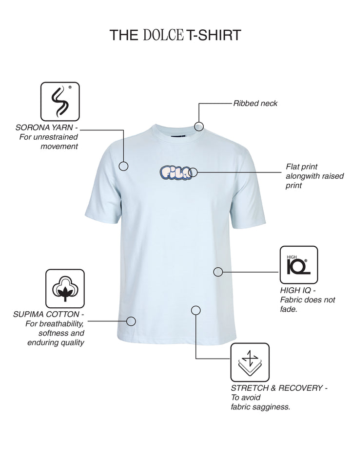 Fila Men Ice Blue Dolce Graphic T Shirt