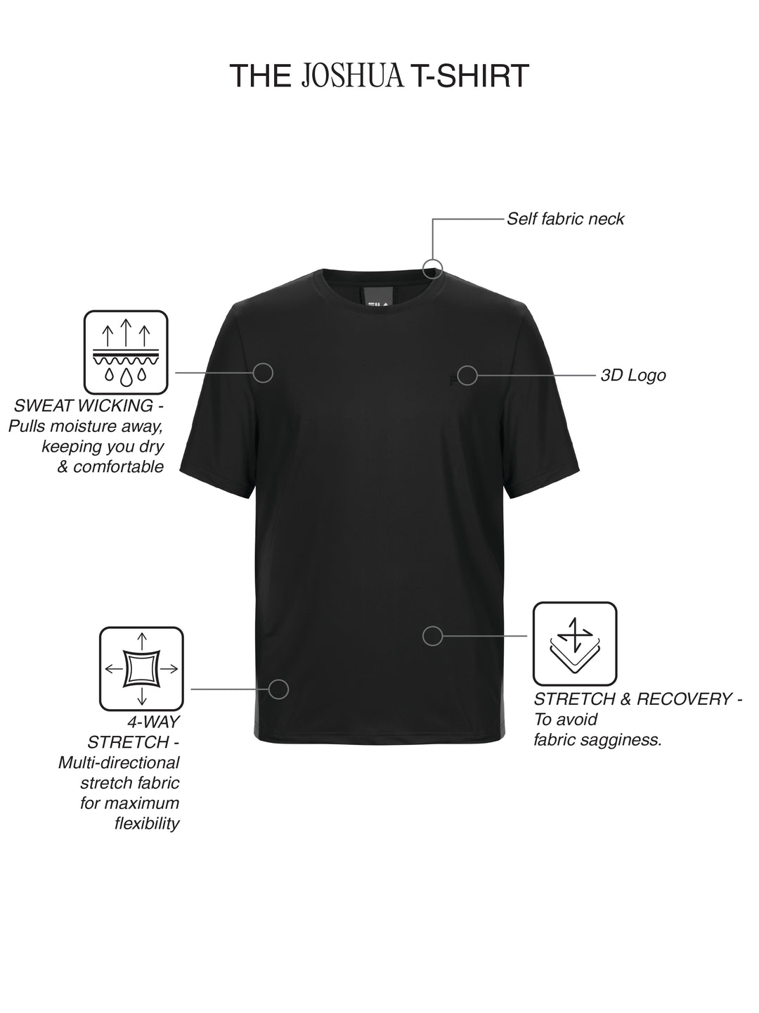 Fila Men Black Joshua T-Shirt
