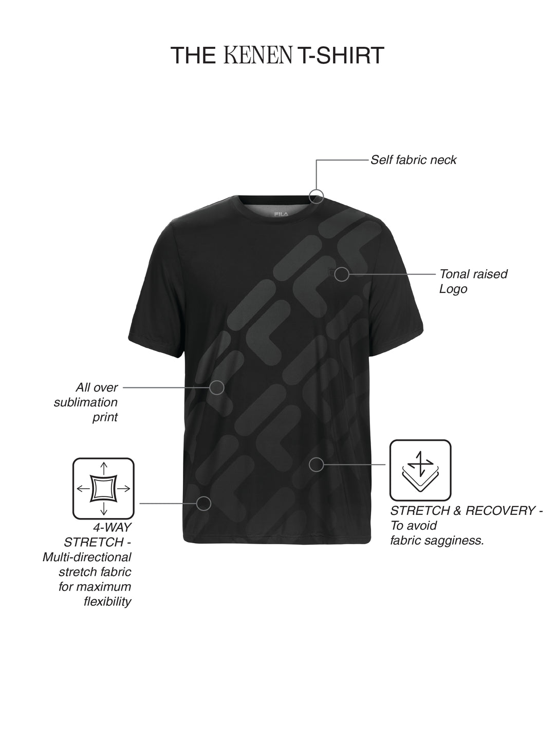 Fila Men Black Kenen T-Shirt