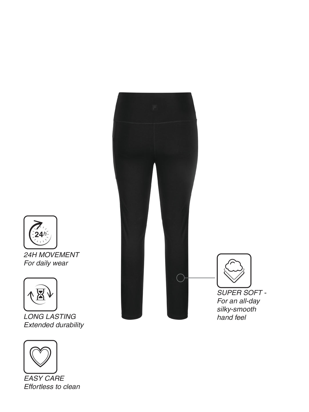 Fila Women Black Hillie Legging