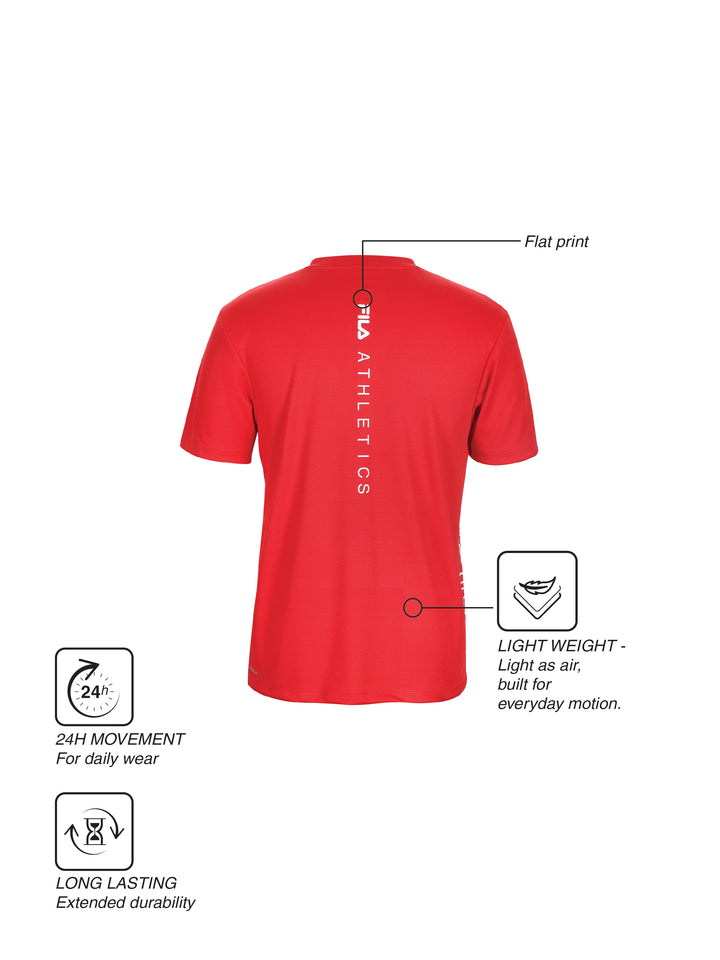 Fila Men Red Picco Tee Knitted Tee Shirt