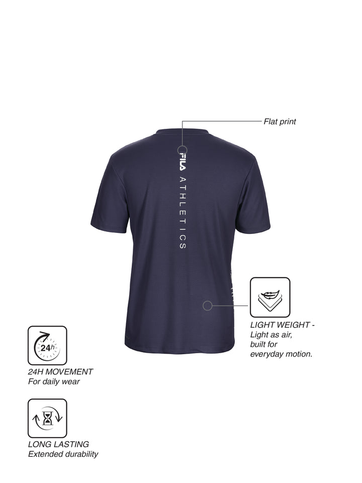 Fila Men Navy Picco Tee Knitted Tee Shirt