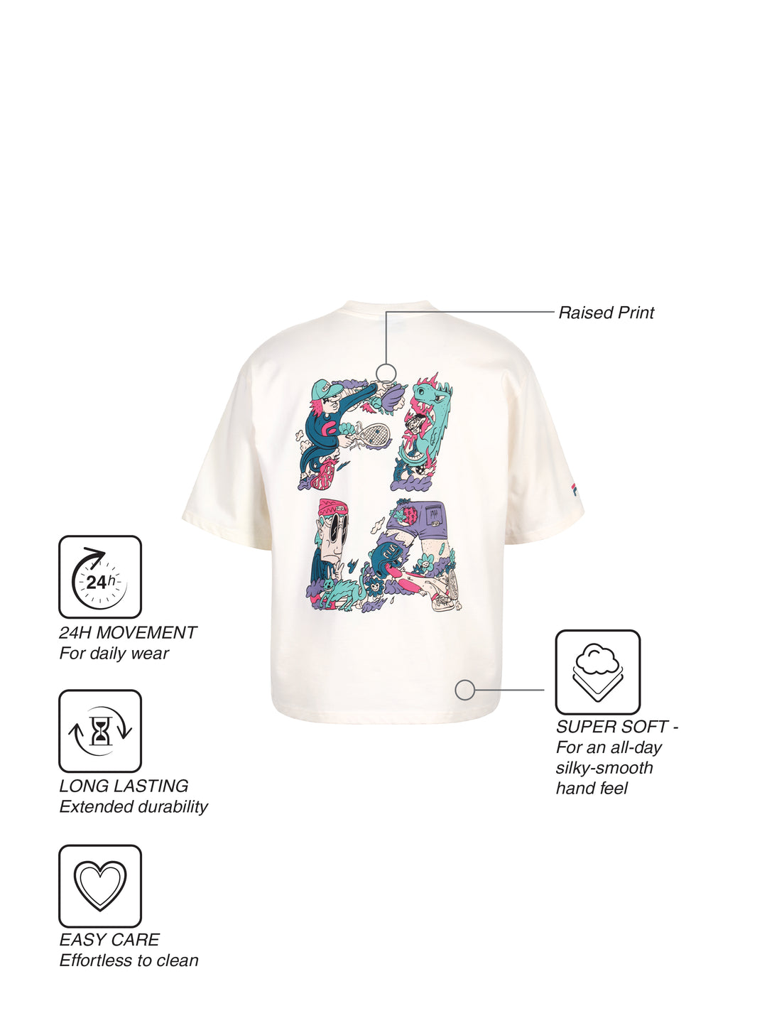 Fila Men Gardenia Dinno Knitted Tee Shirt