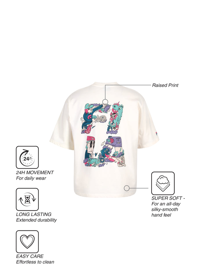 Fila Men Gardenia Dinno Knitted Tee Shirt