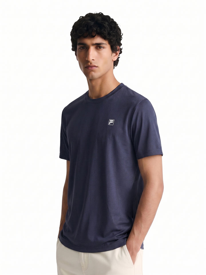 Fila Men Navy Picco Tee Knitted Tee Shirt