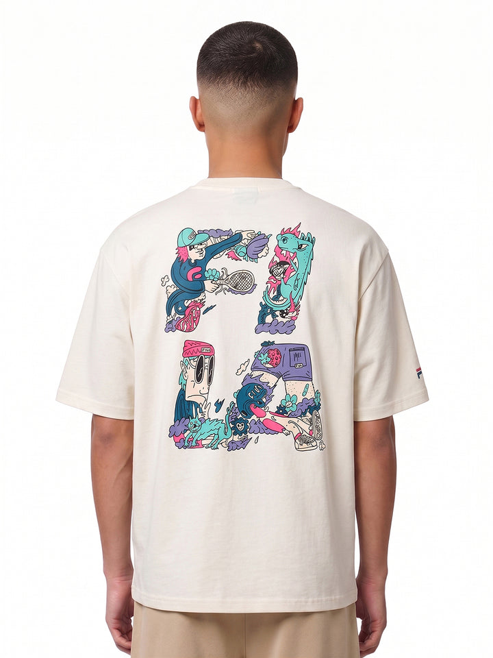 Fila Men Gardenia Dinno Knitted Tee Shirt