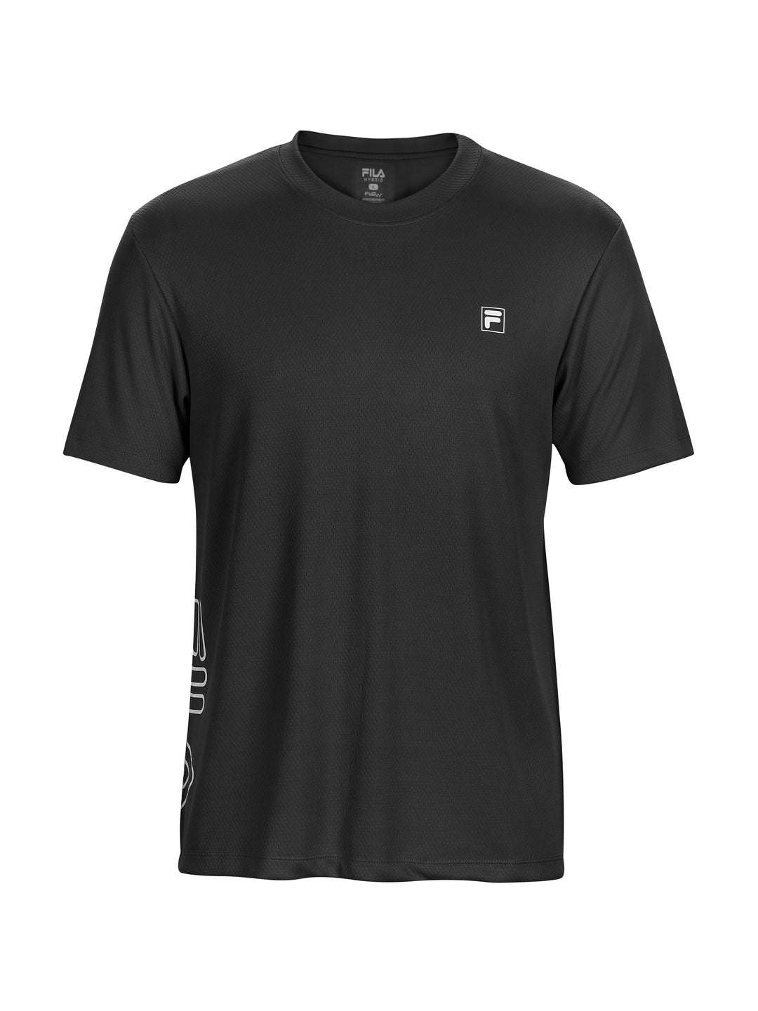 Fila Men Black Picco Tee Knitted Tee Shirt
