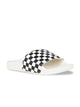 Checker Board White Women Slide On