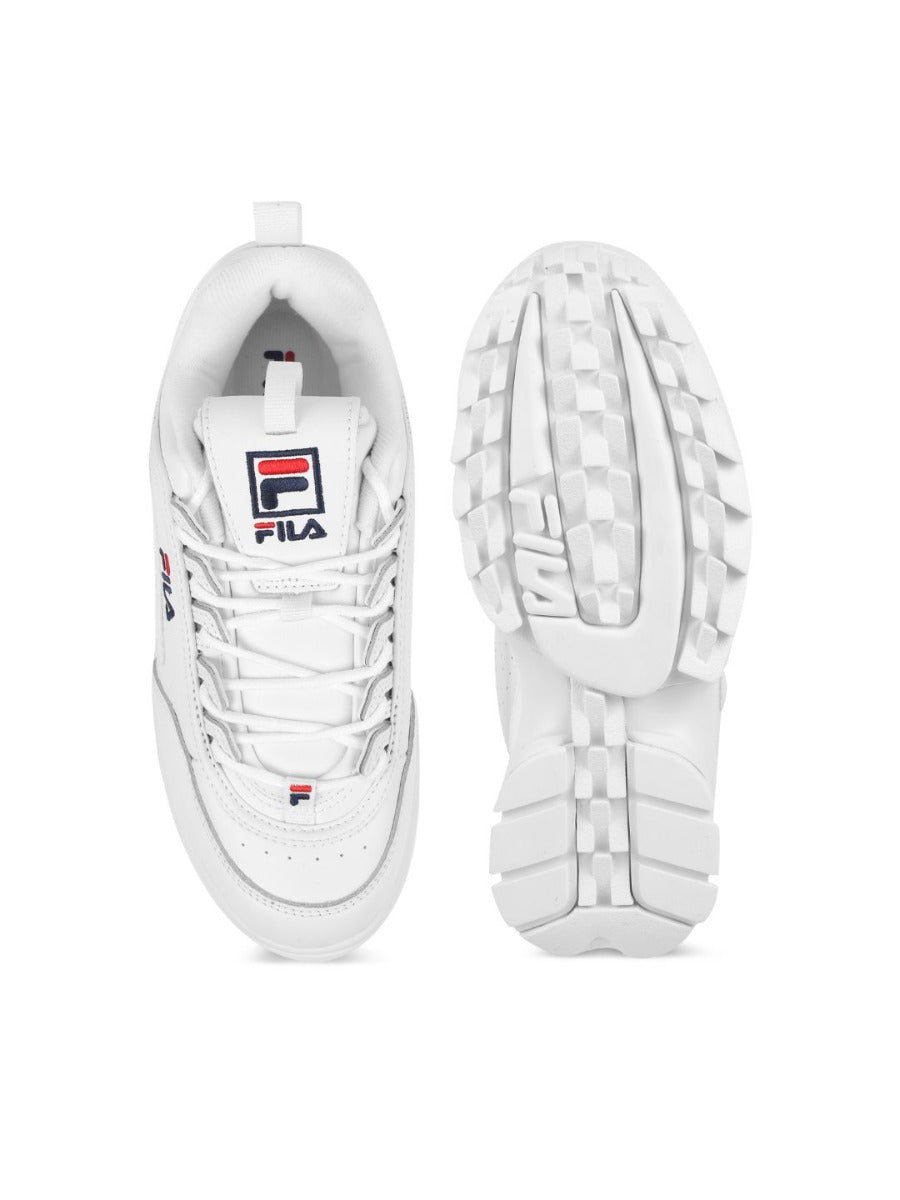 Fila Womens Disruptor II Wedge White Sneakers