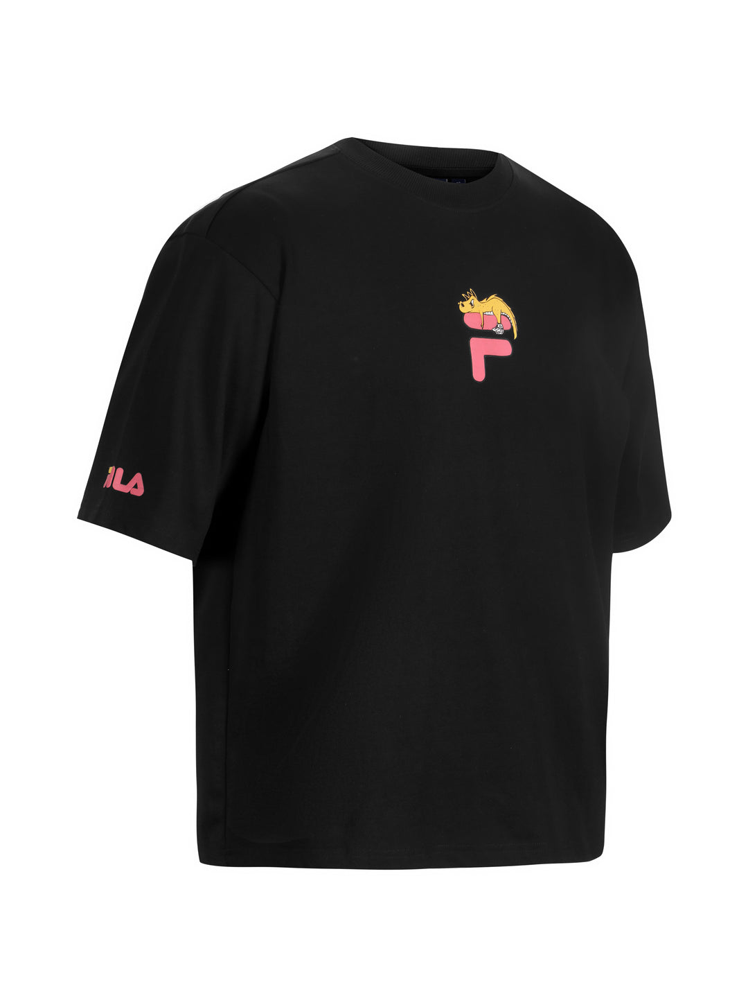 Fila Men Black Dinno Knitted Tee Shirt
