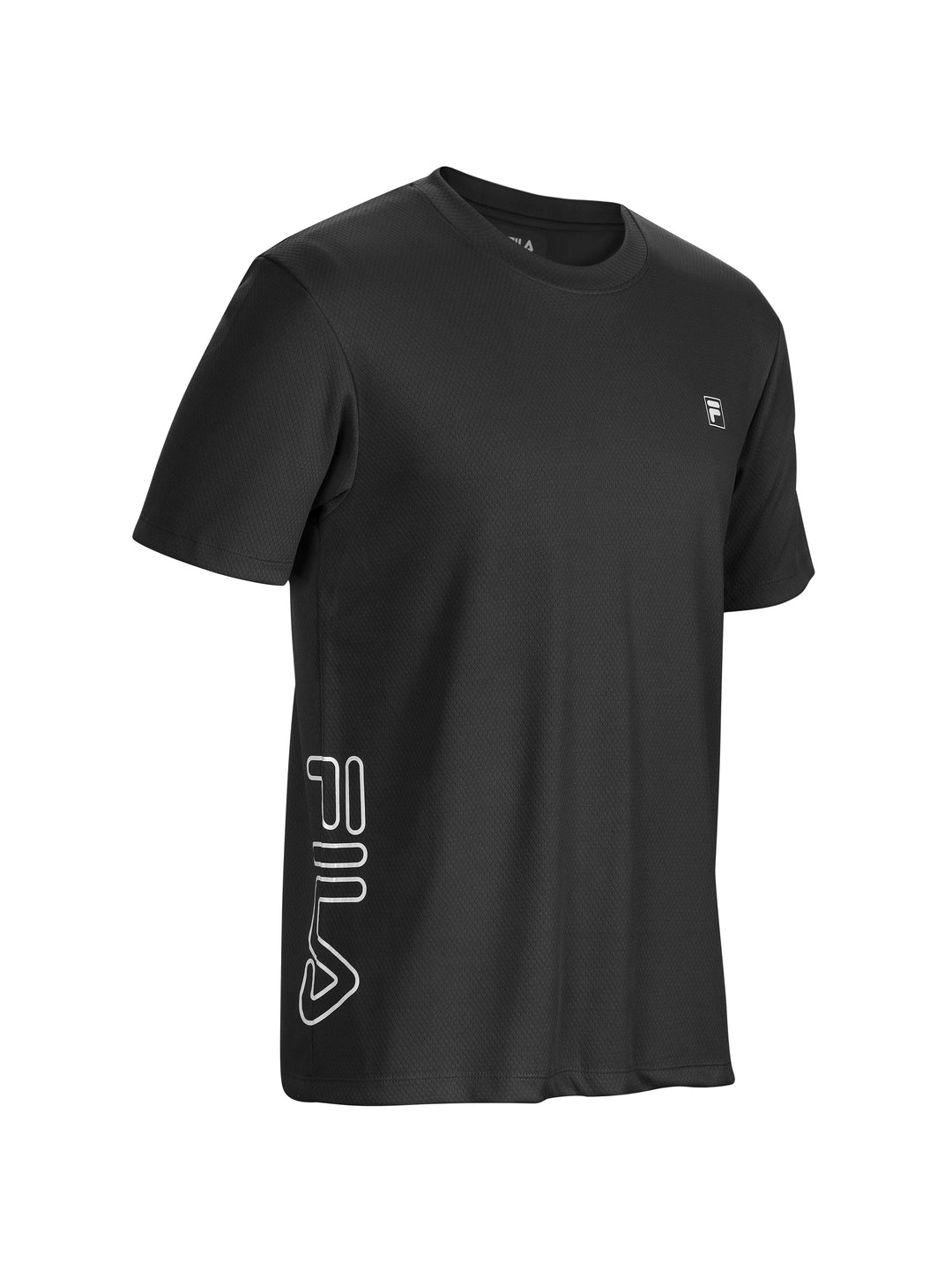 Fila Men Black Picco Tee Knitted Tee Shirt