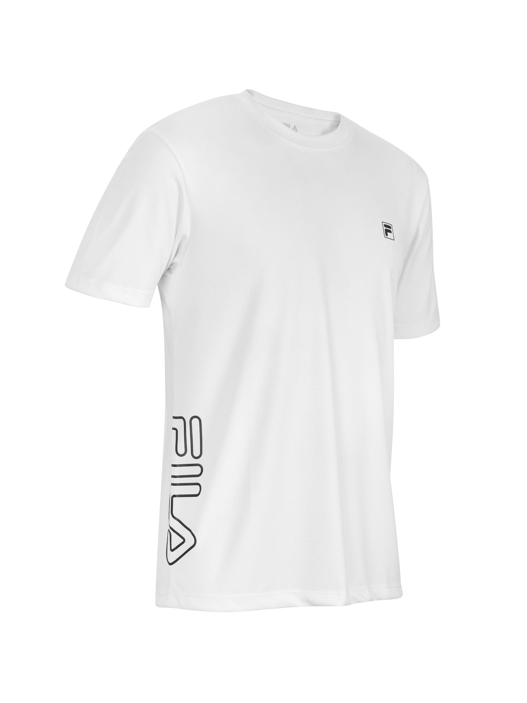 Fila Men White Picco Tee Knitted Tee Shirt