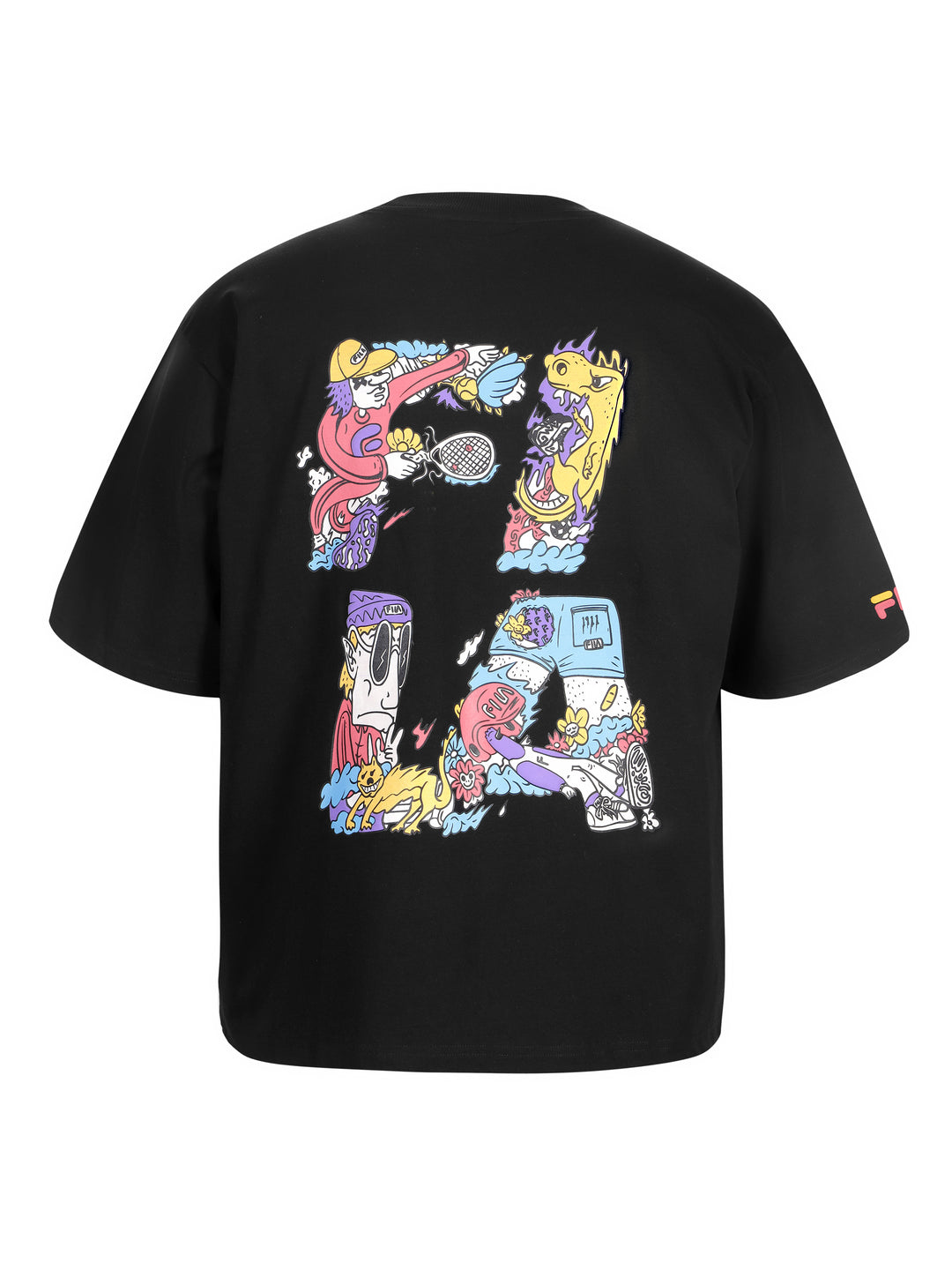 Fila Men Black Dinno Knitted Tee Shirt