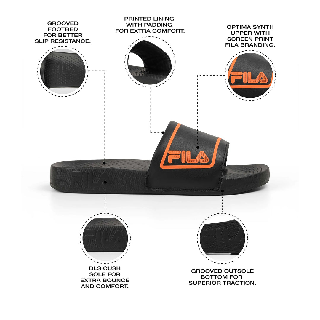 Fila Men Black Ammer Slides