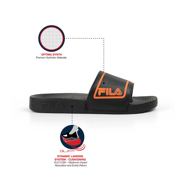 Fila Men Black Ammer Slides