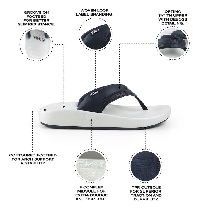 Fila Men Navy Ario Dual Thong