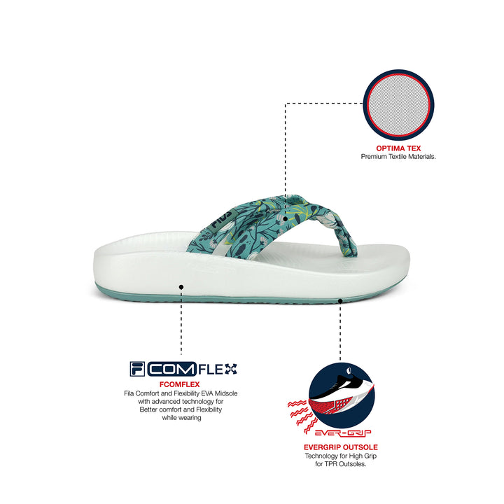 Fila Women Green Ario Kini Slippers