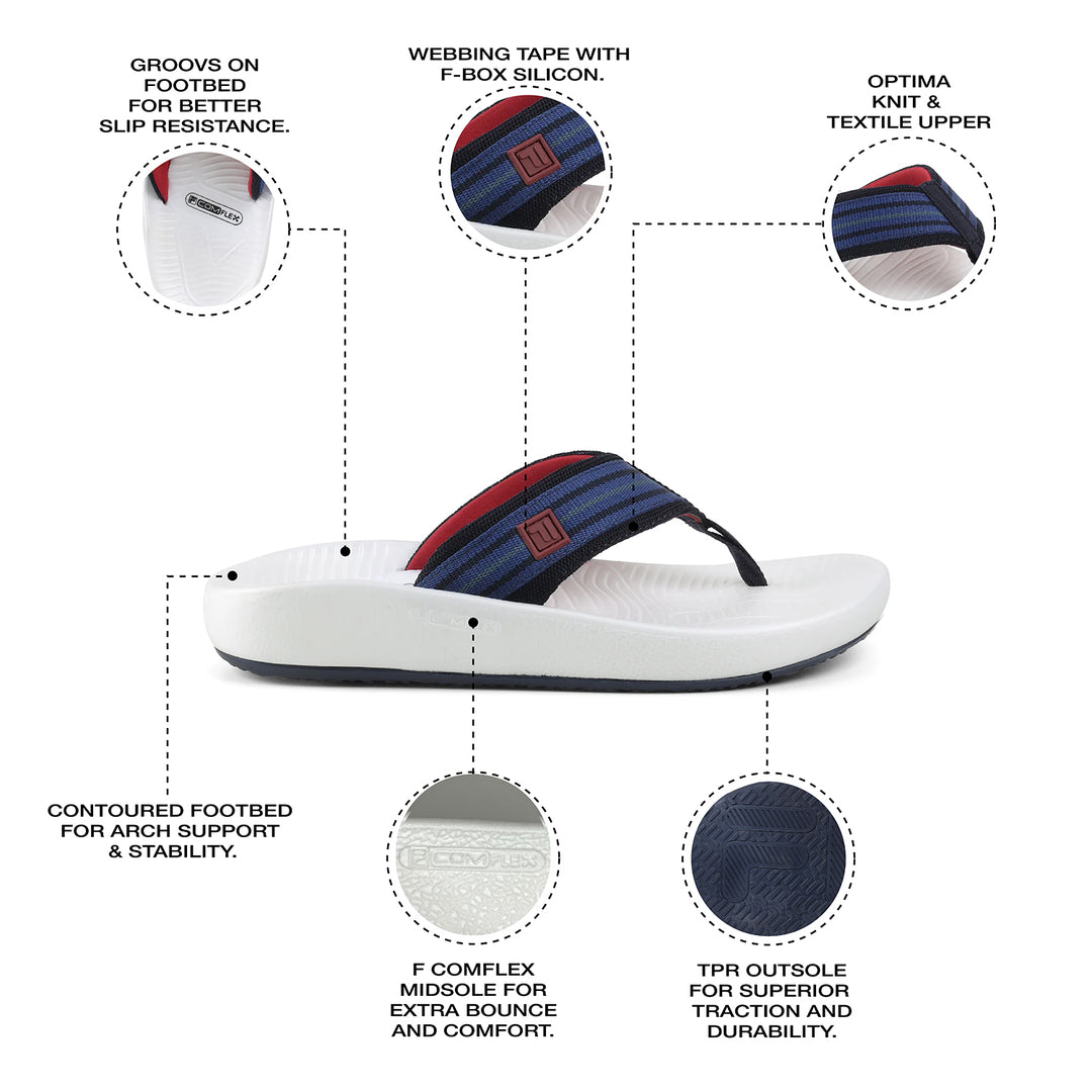 Fila Women Navy Ario Mel Thong