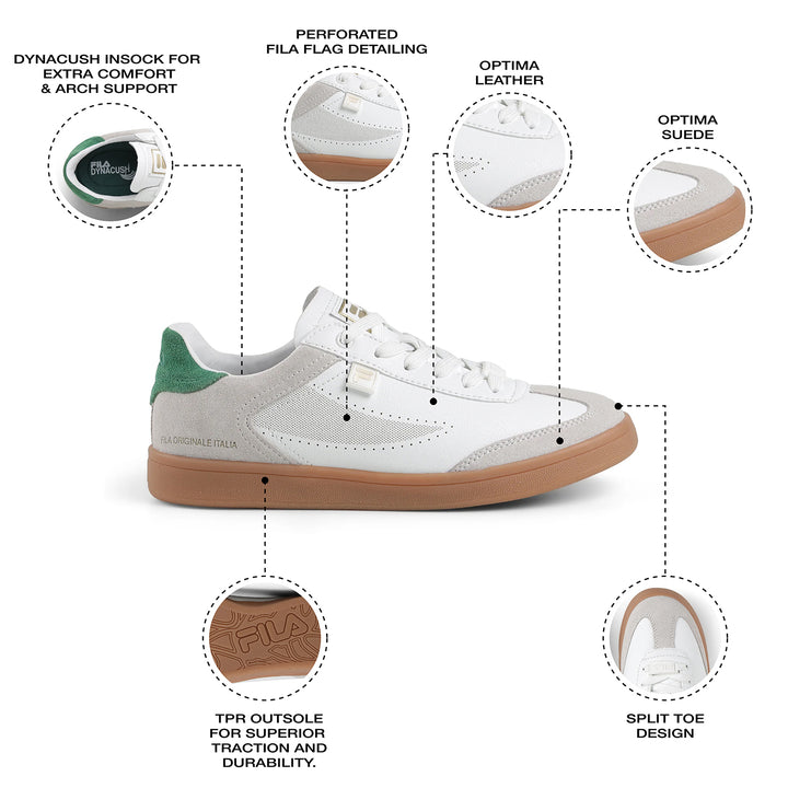 Fila Men White Asher Suede Shoes