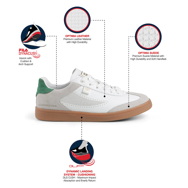 Fila Men White Asher Suede Shoes