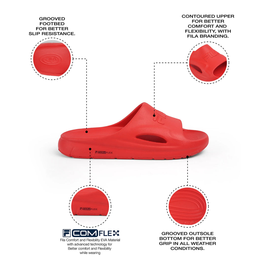 Fila Men Red Divine Slides