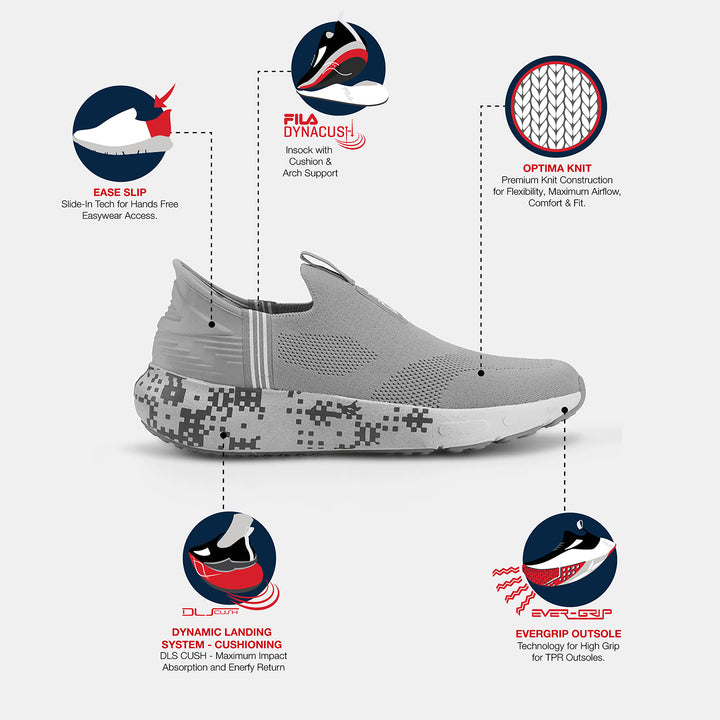 Fila Men Grey Addor Shoes