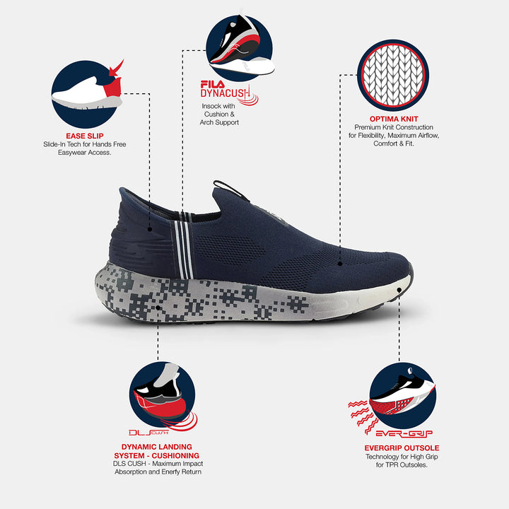 Fila Men Navy Addor Shoes