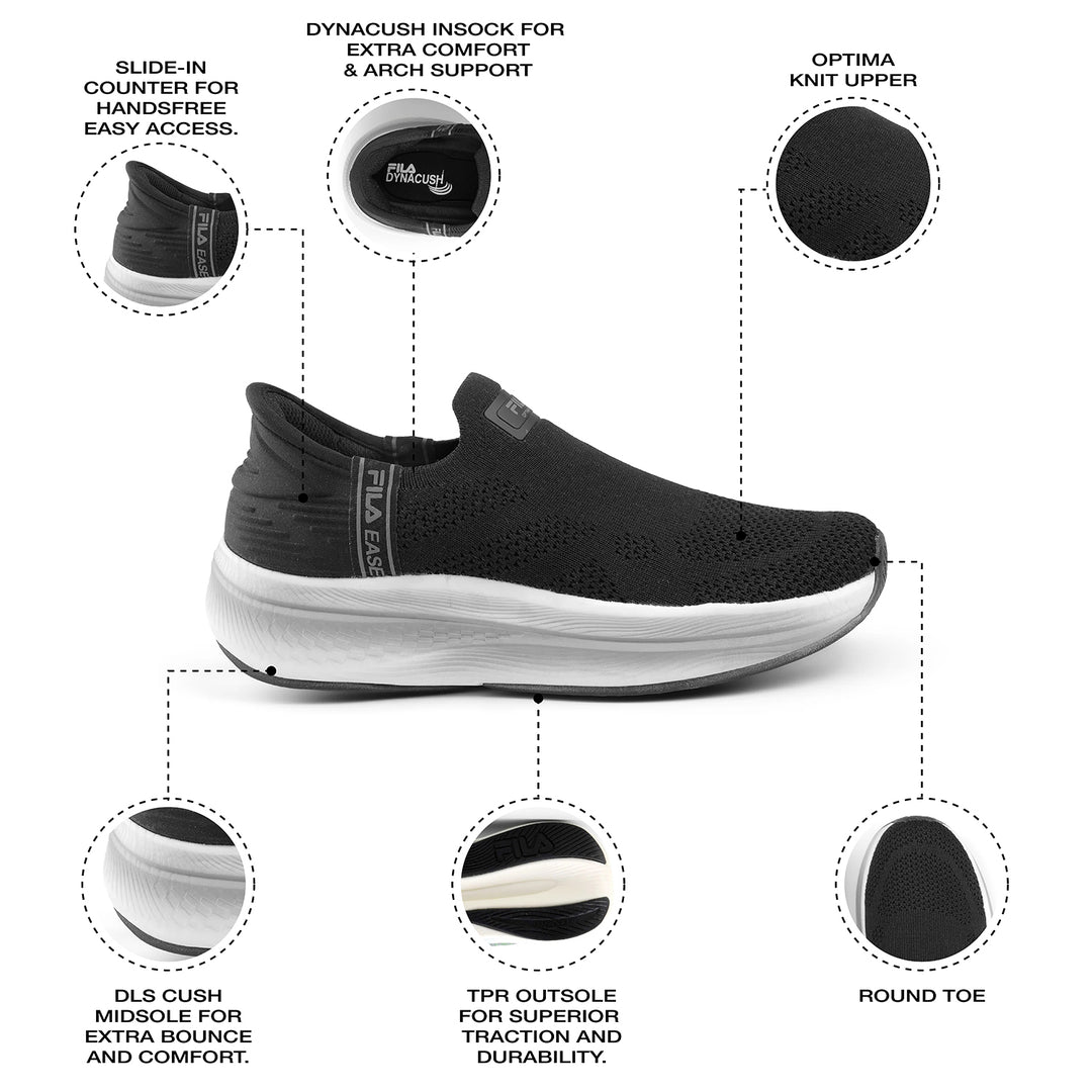 Fila Men Black Ease Gavi Shoes