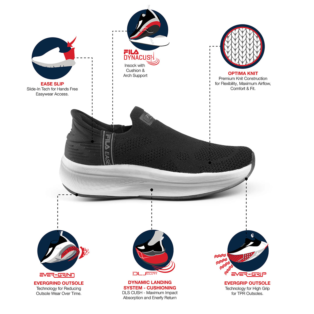 Fila Men Black Ease Gavi Shoes