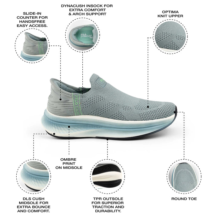 Fila Women Light Green Ease Gavi Shoes