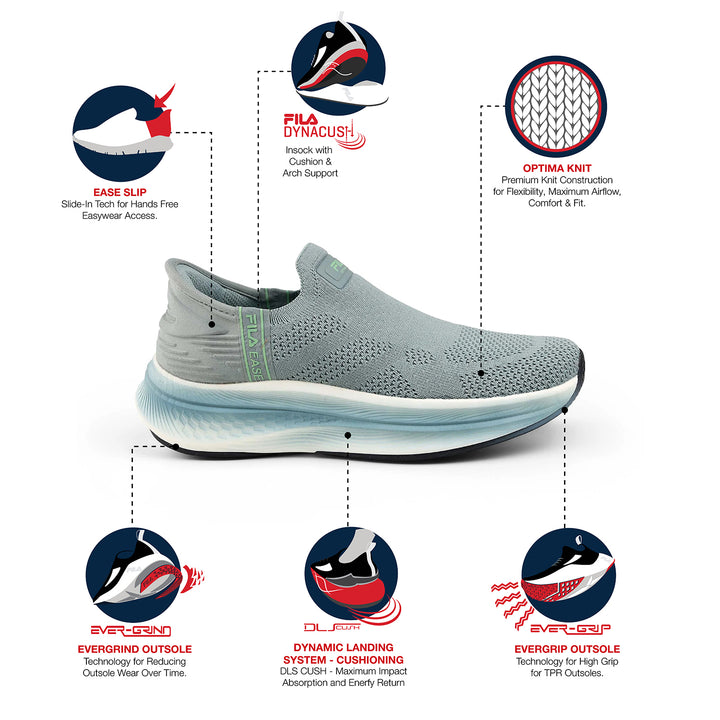 Fila Women Light Green Ease Gavi Shoes