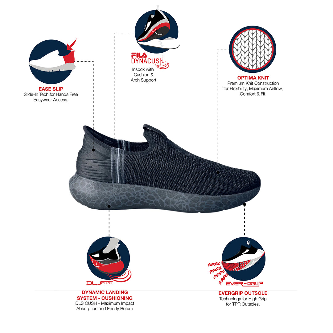 Fila Men Black Ease Marble Shoes