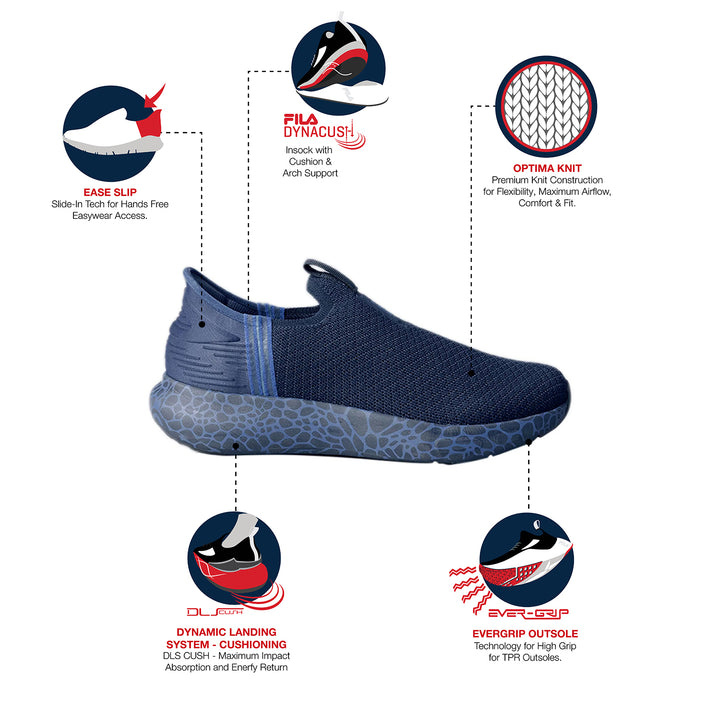 Fila Men Navy Ease Marble Shoes