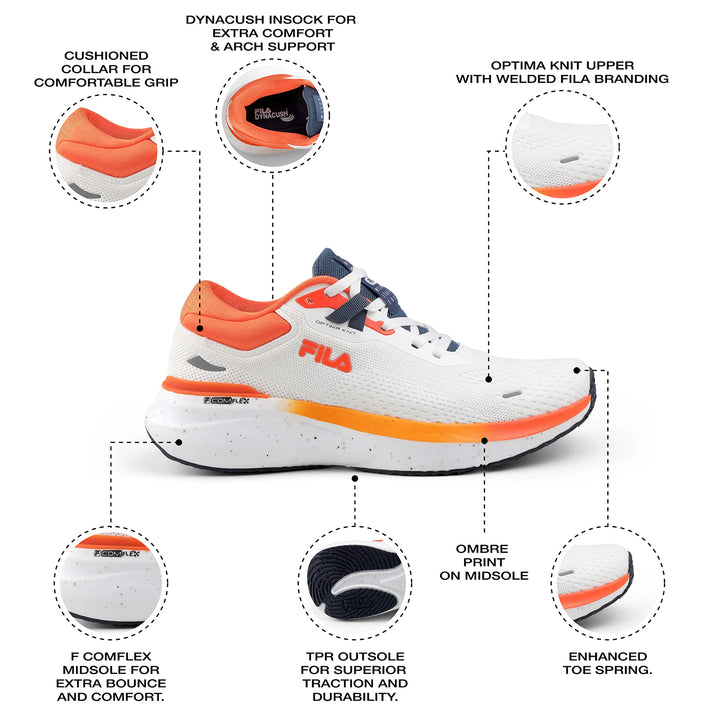 Fila Men White Ease Remo Shoes