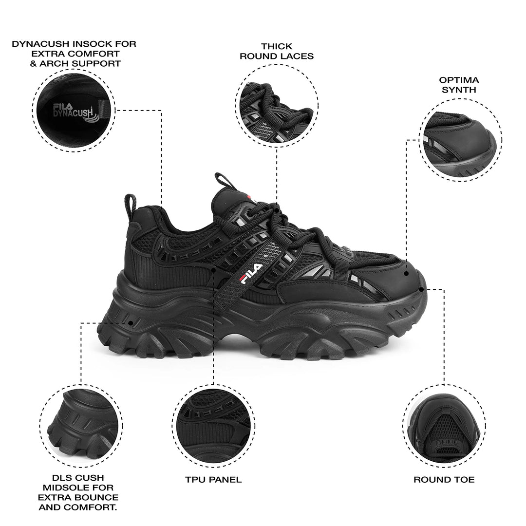 Fila Womens Envi Victori Black Sneakers